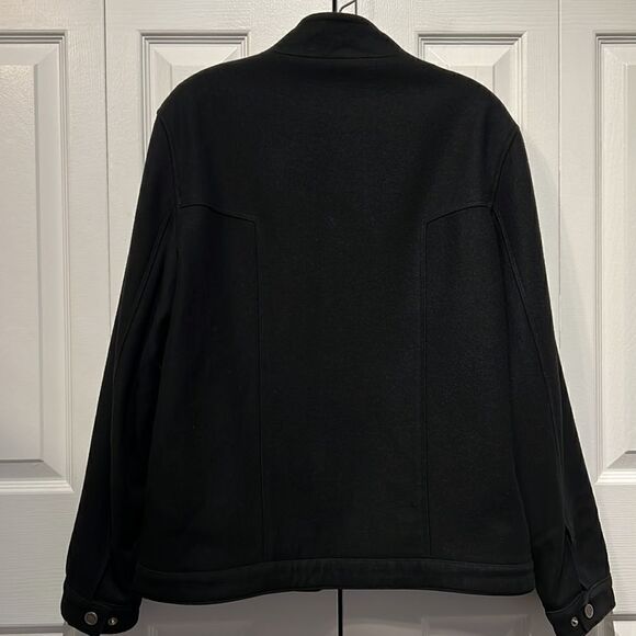 MEXX Men’s Black Wool Blend Zip Up Bomber Jacket Size M - Picture 9 of 14